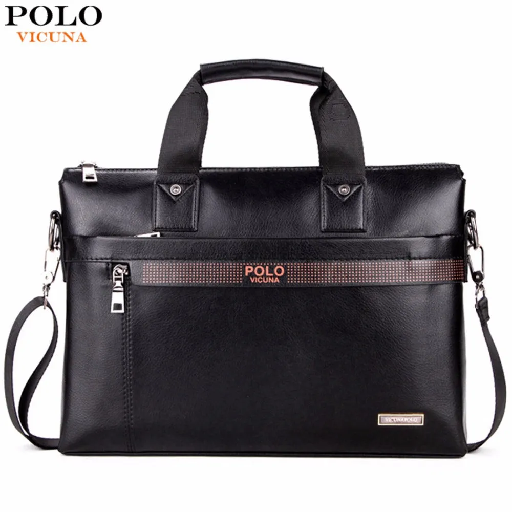 Business Mens Briefcase Bag Leather Laptop