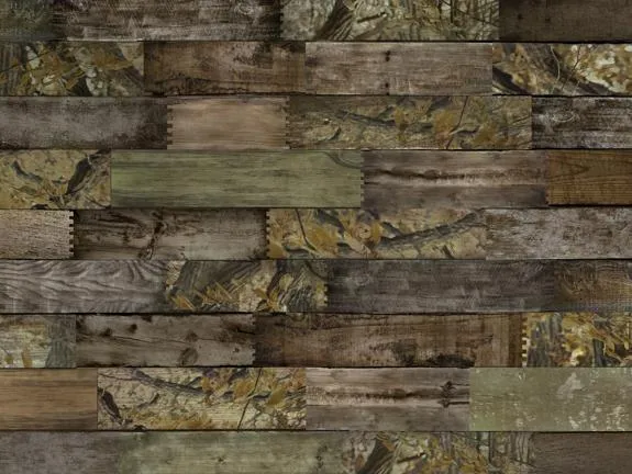 Camo Cabin Planks Floor-rf