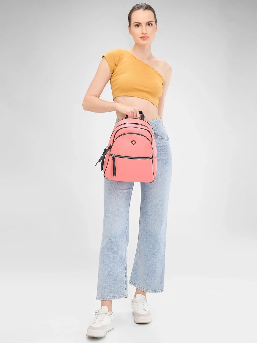 Caprese Mia Fashion Backpack Medium Coral