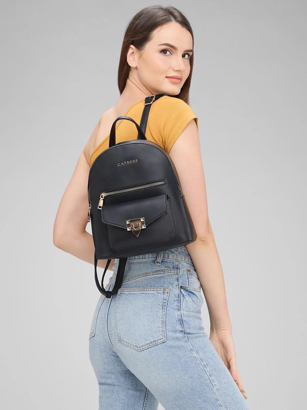 Caprese Rabina Fashion Backpack Medium Black
