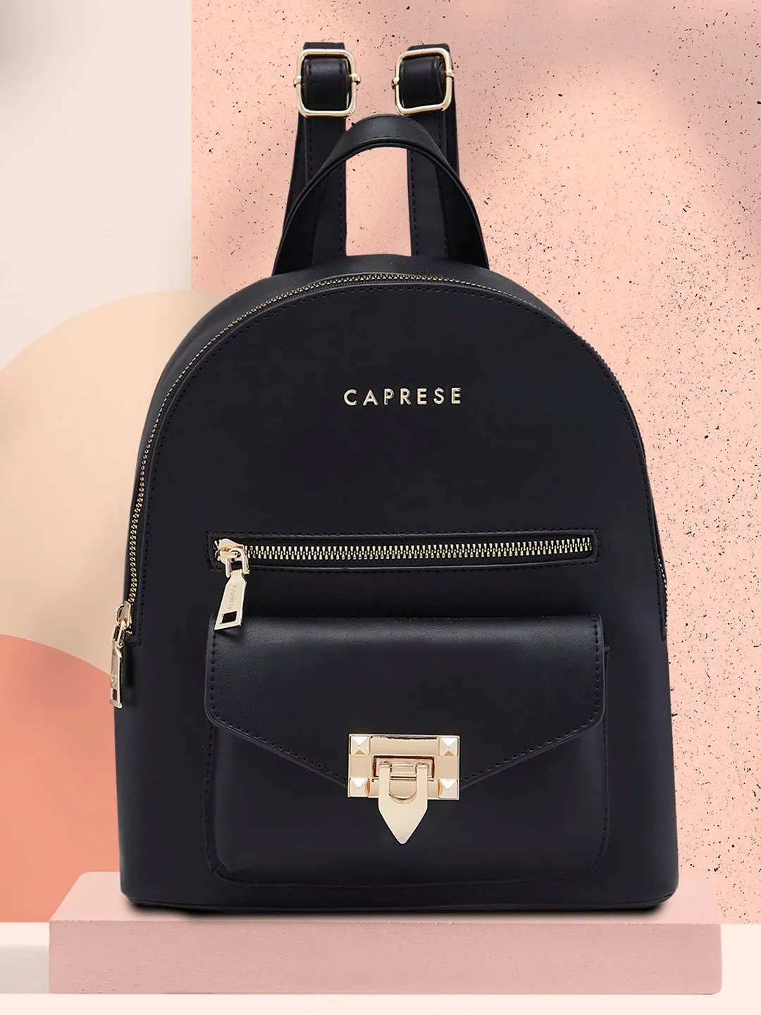 Caprese Rabina Fashion Backpack Medium Black