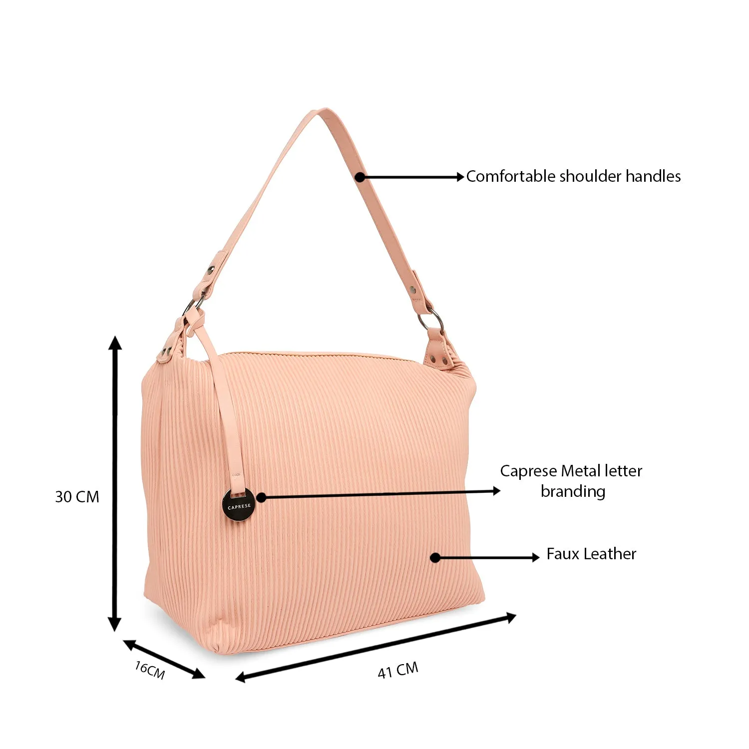 Caprese Symona Hobo Large Blush
