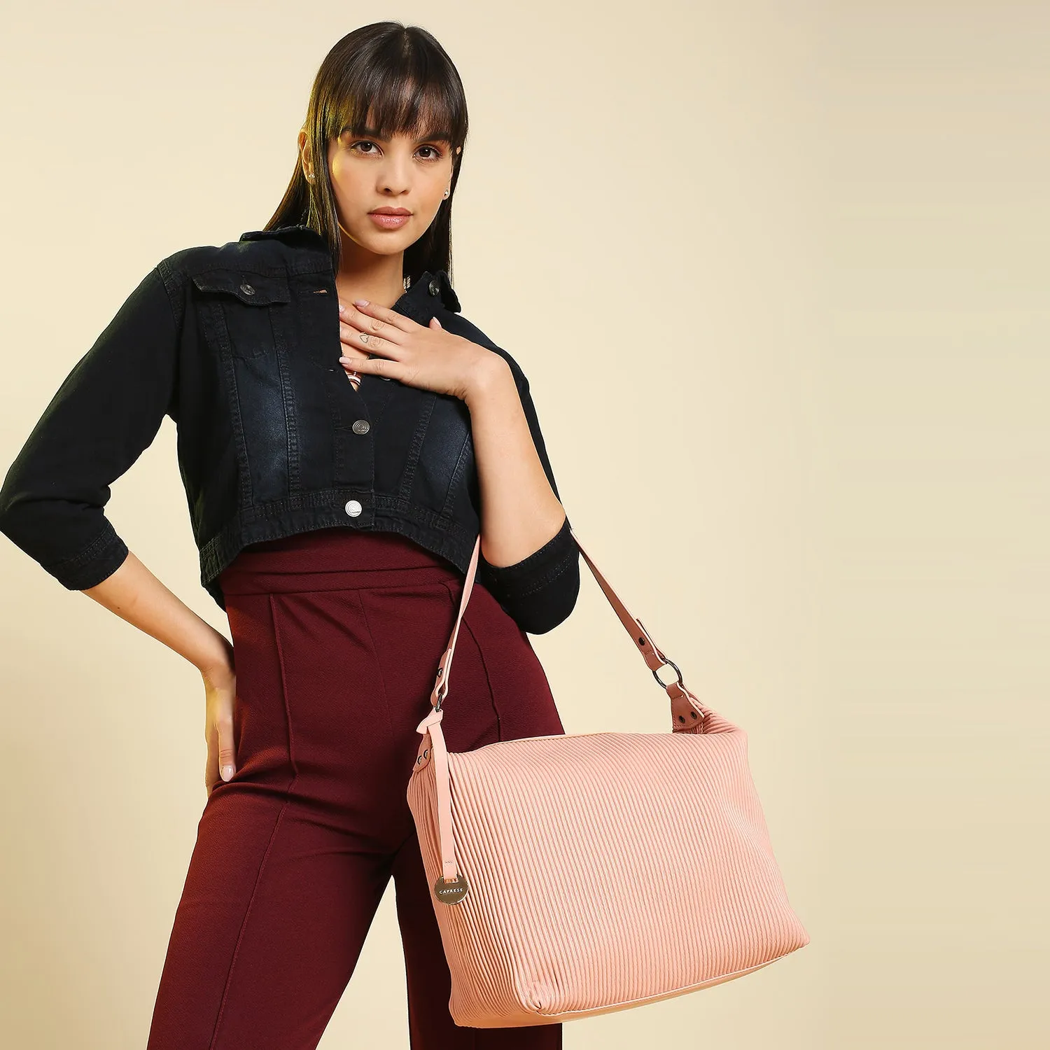 Caprese Symona Hobo Large Blush