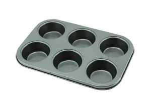Carbon Steel Non-Stick 6 Cup Muffin Tray