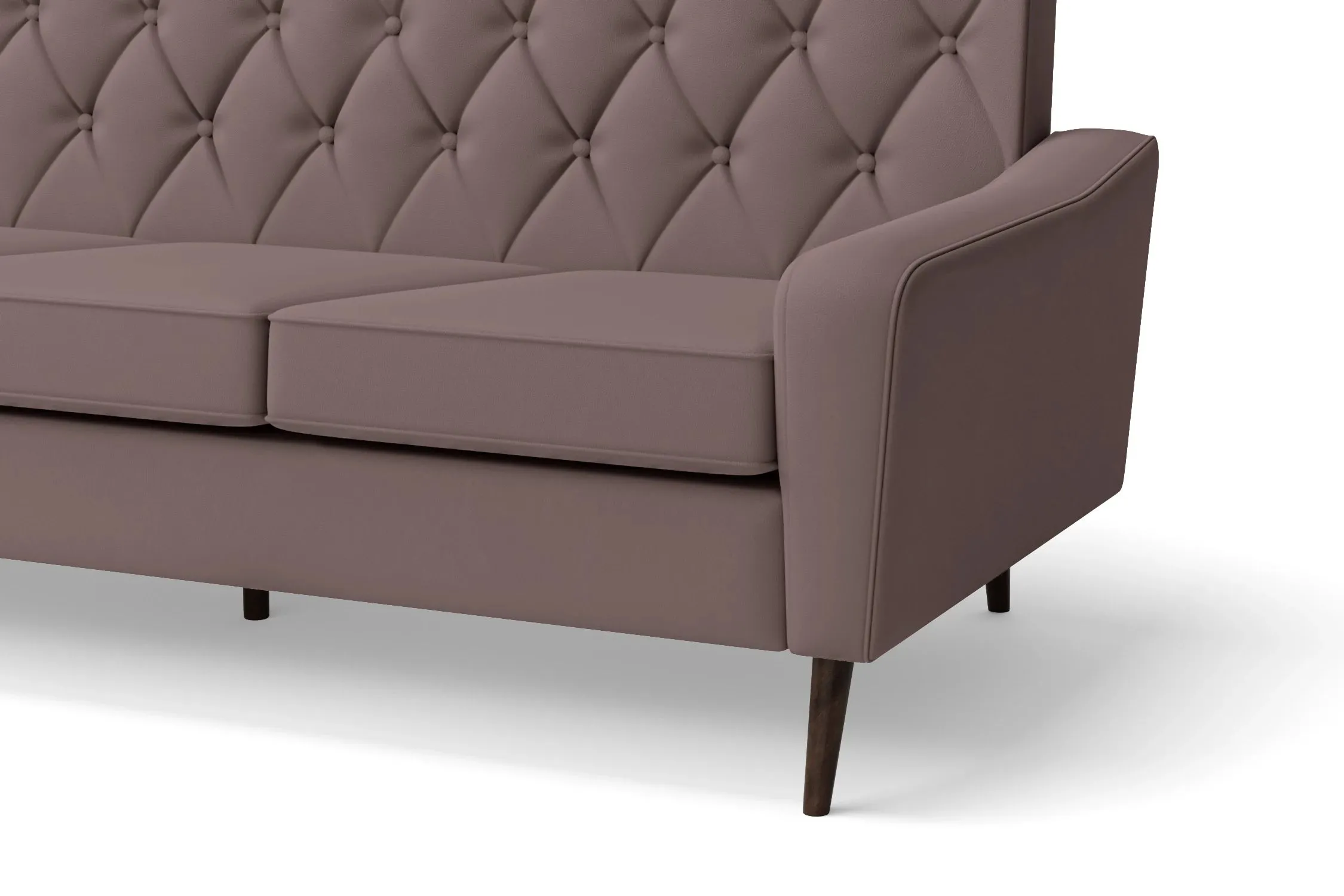 Carpi 3 Seater Sofa Rose Taupe Leather
