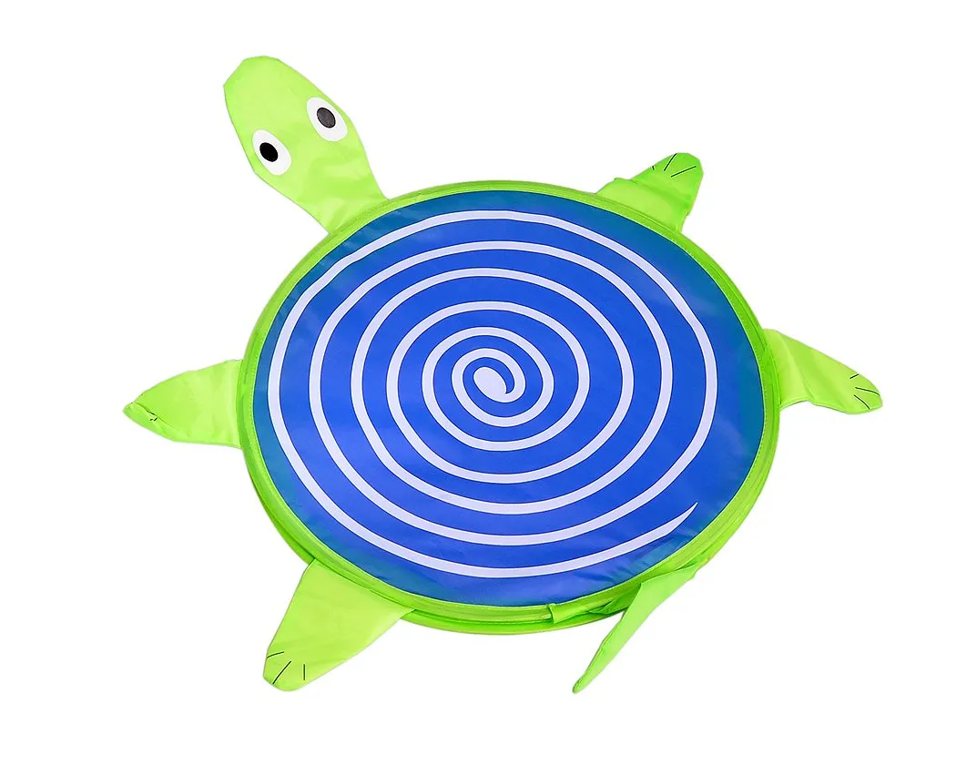 Cartoon Tortoise Foldable Pop-up Laundry Hamper - Blue