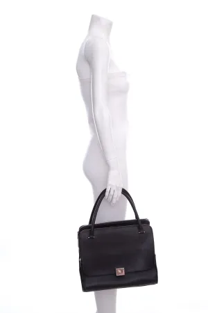 Celine Black Trapeze Double Zip Handbag