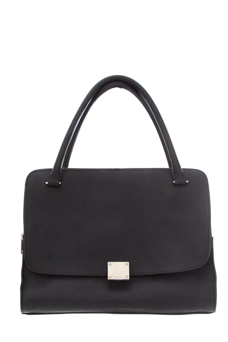 Celine Black Trapeze Double Zip Handbag