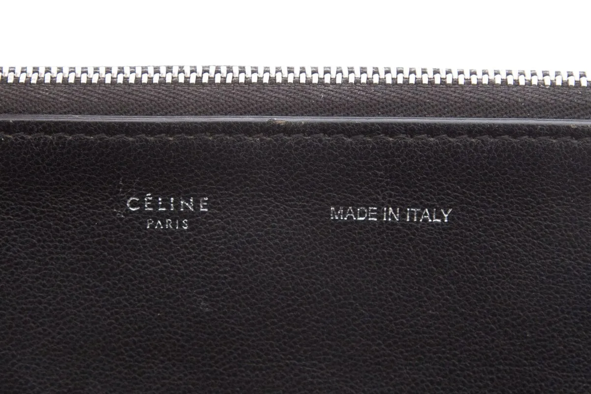 Celine Black Trapeze Double Zip Handbag