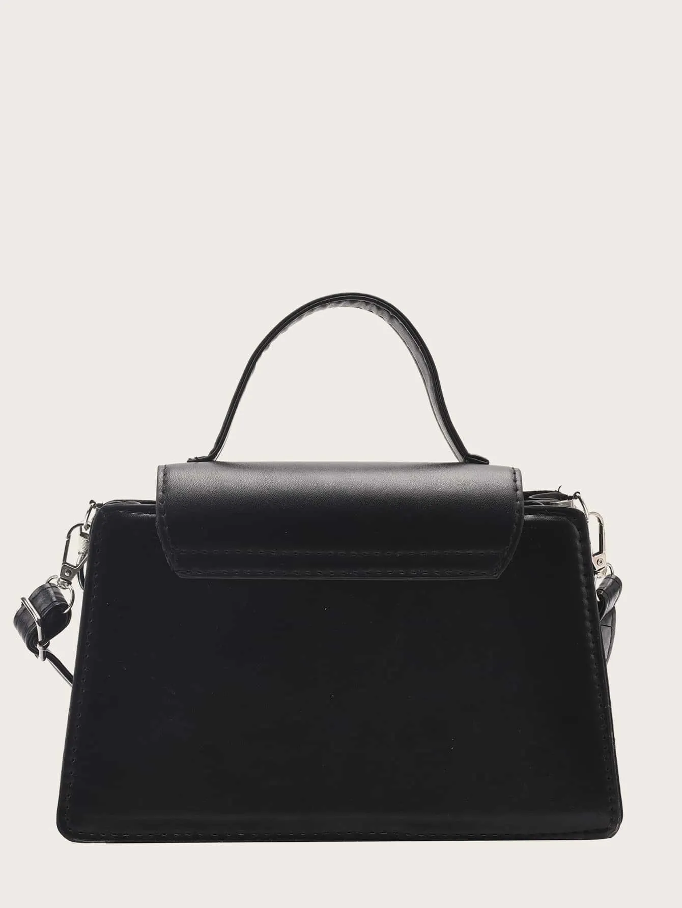 Chain Decor Quilted Satchel Bag