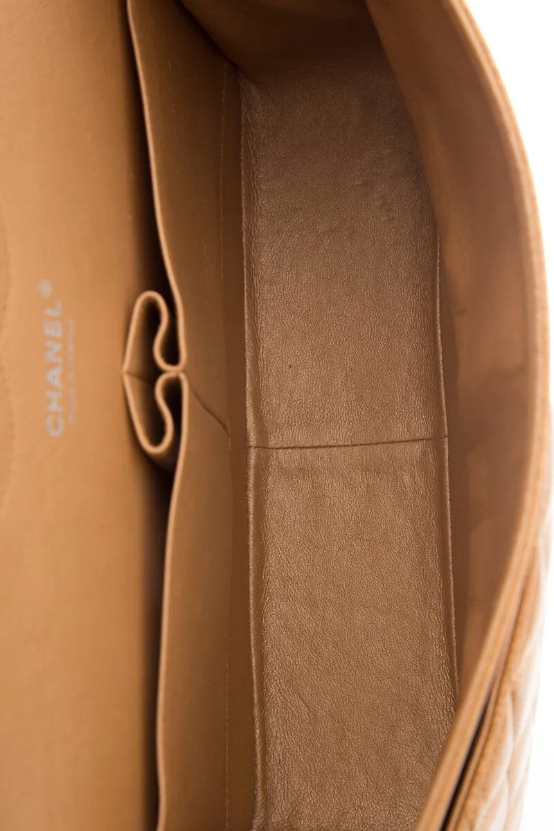 Chanel 2011 Metallic Bronze Jumbo Double Flap Handbag