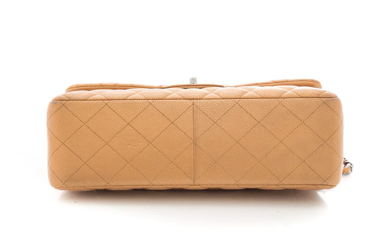 Chanel 2011 Metallic Bronze Jumbo Double Flap Handbag