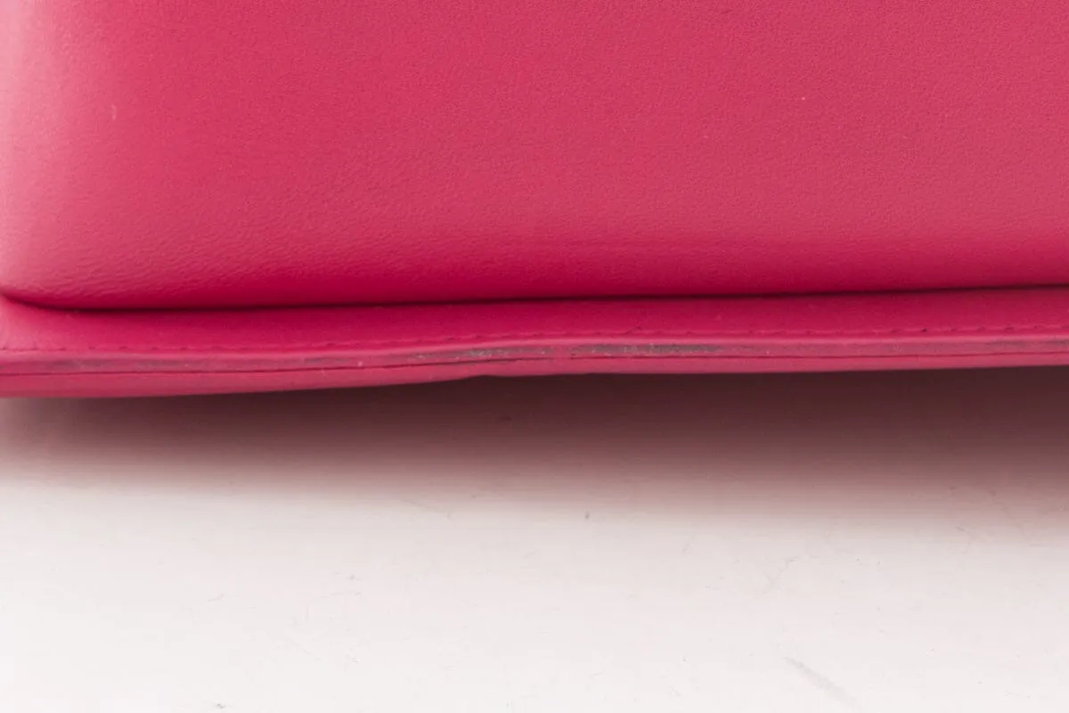Chanel 2014 Hot Pink New Med Boy Bag Handbag