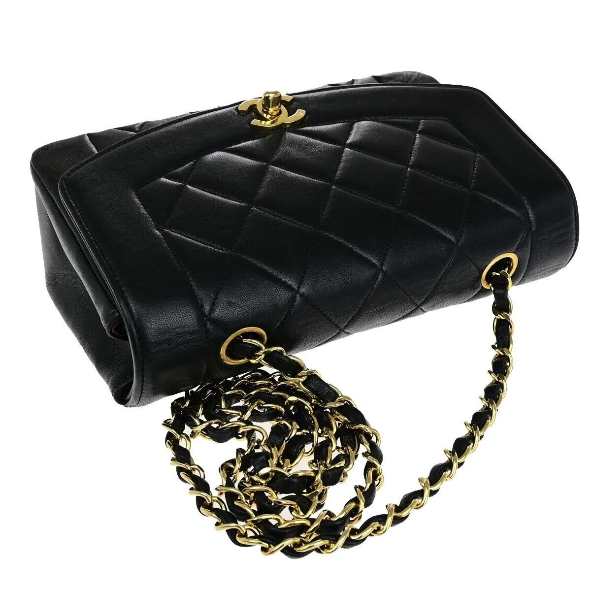 Chanel Cc Diana Matelasse Chain Shoulder