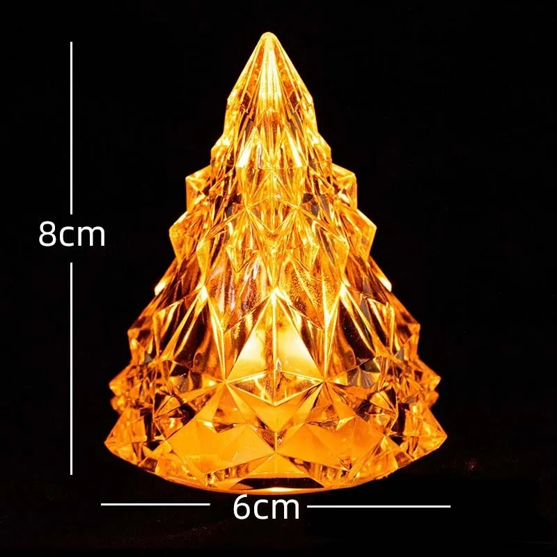 Christmas Tree Iceberg Diamond Crystal Lights - Yellow