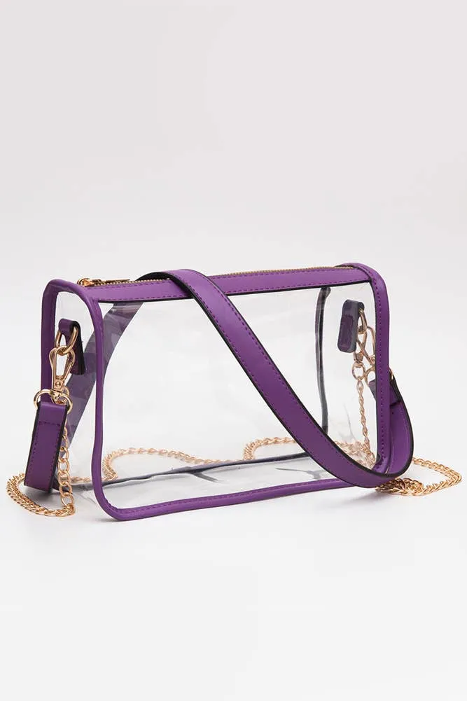 Clear Rectangle Stadium Concert Crossbody Bag