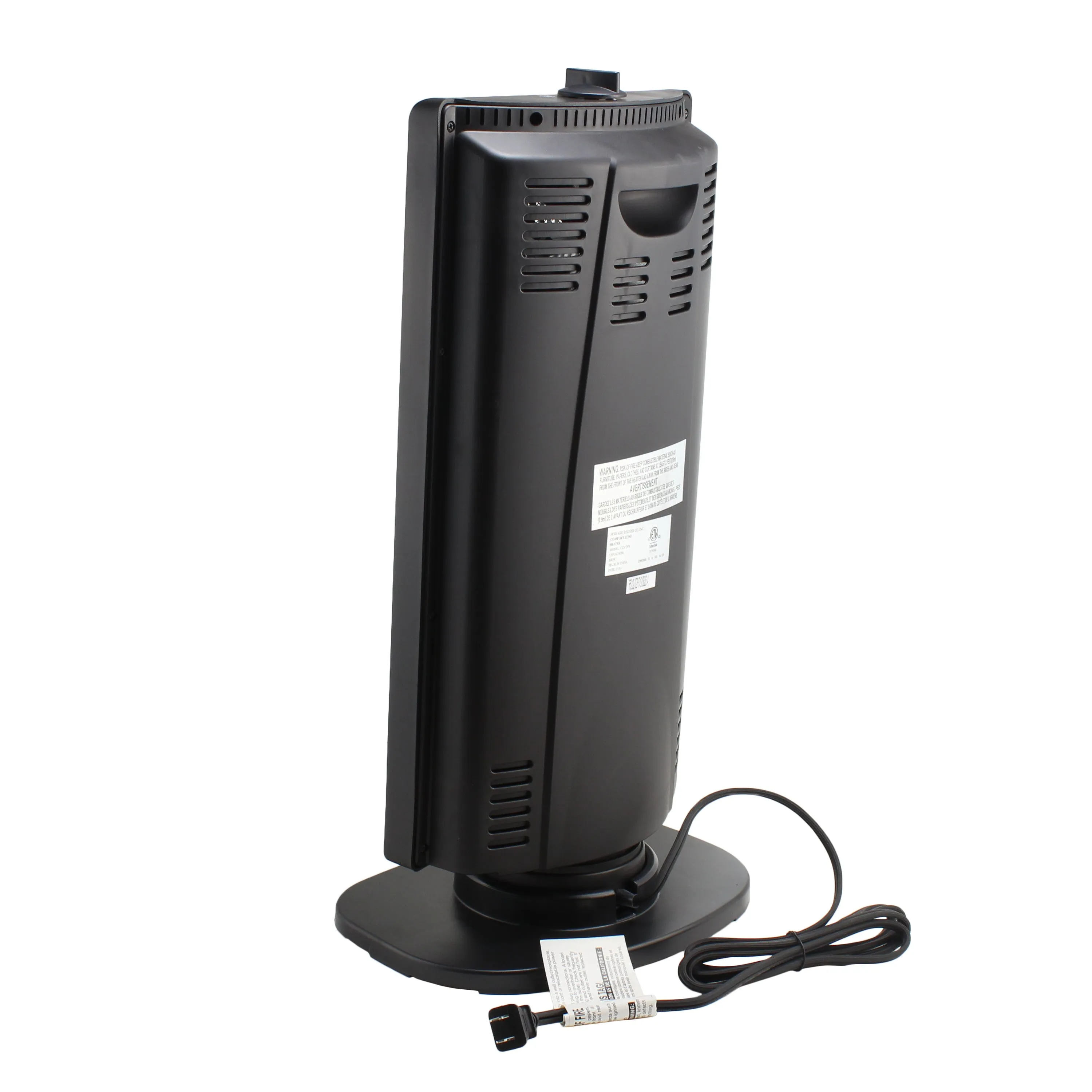 Comfort Zone Oscillating Electric Halogen Radiant Heater in Black