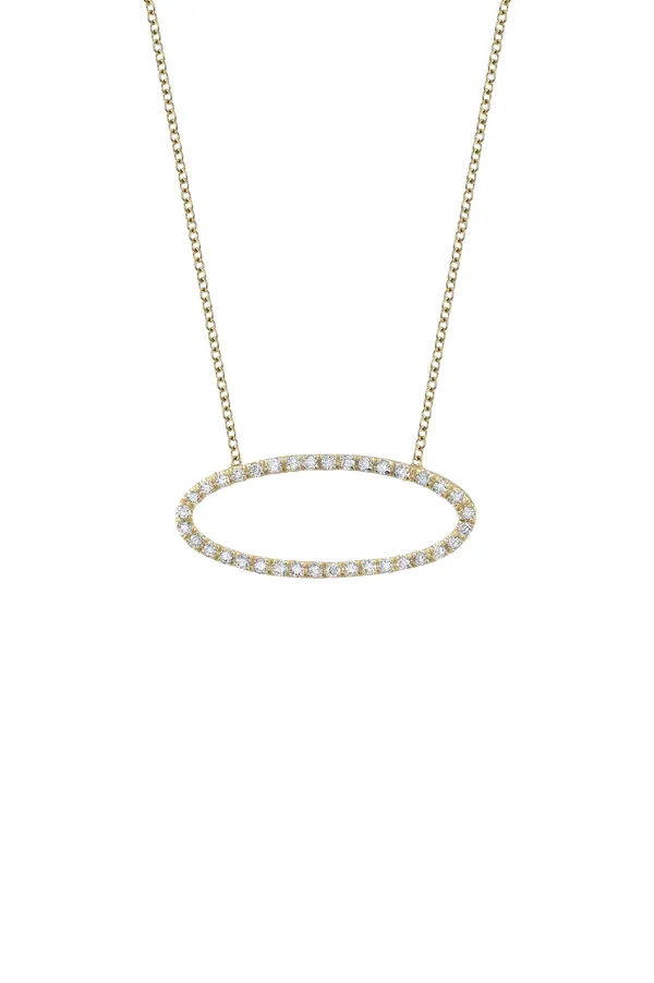 Convex Necklace with White Pavé Diamonds (Sold Out)