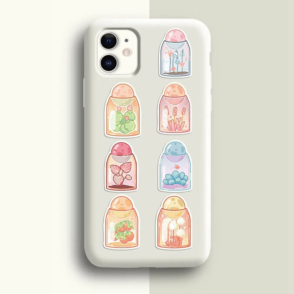 Craspire Waterproof Self Adhesive Paper Stickers, for Suitcase, Skateboard, Refrigerator, Helmet, Mobile Phone Shell, Flower Pattern, 55~66x33~51x0.2mm, about 50pcs/bag, 5bags/set
