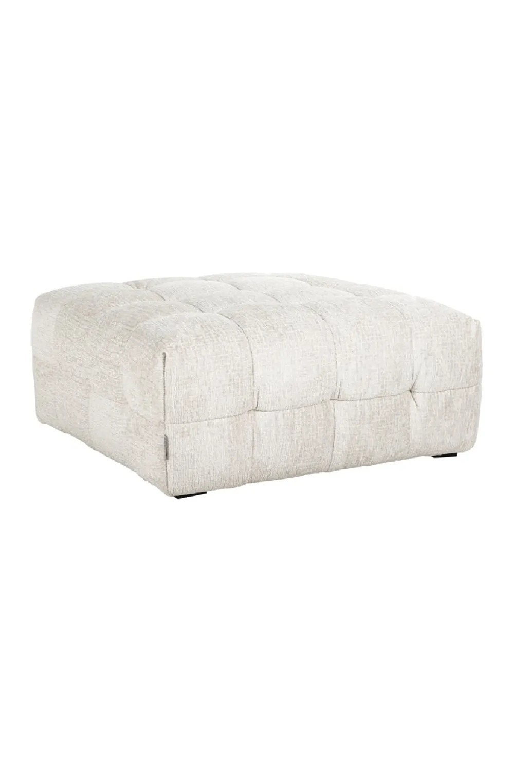 Cream Tufted Pouf | OROA Merrol