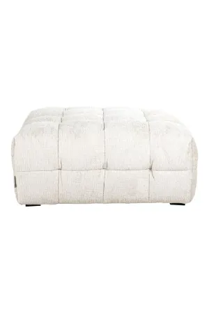 Cream Tufted Pouf | OROA Merrol