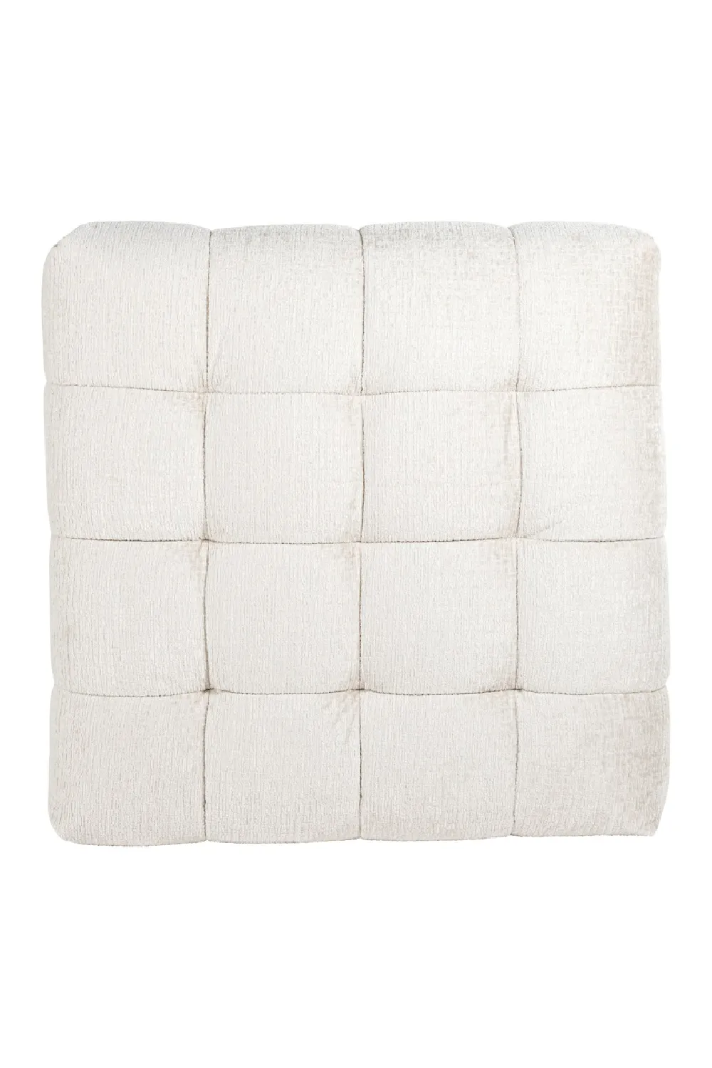 Cream Tufted Pouf | OROA Merrol