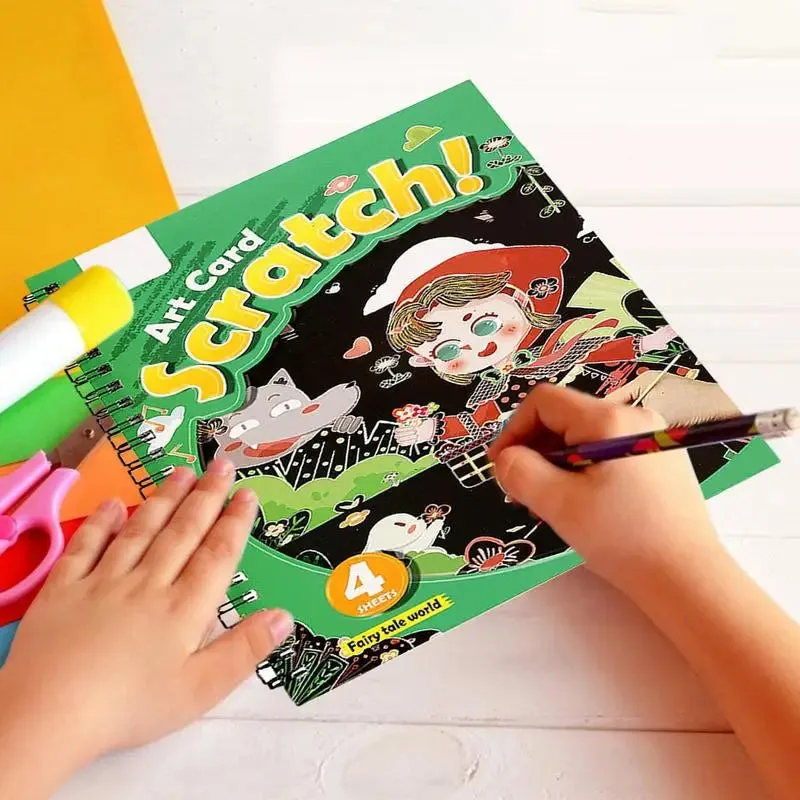 Creative Rainbow Scratch Art Kit for Kids - Fun Doodle & Drawing Set