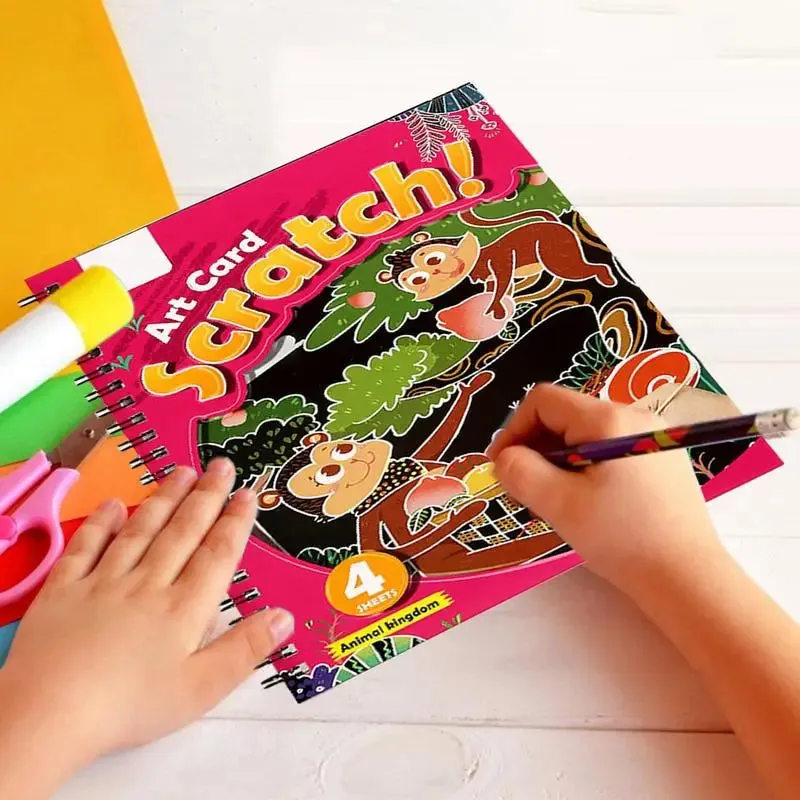 Creative Rainbow Scratch Art Kit for Kids - Fun Doodle & Drawing Set