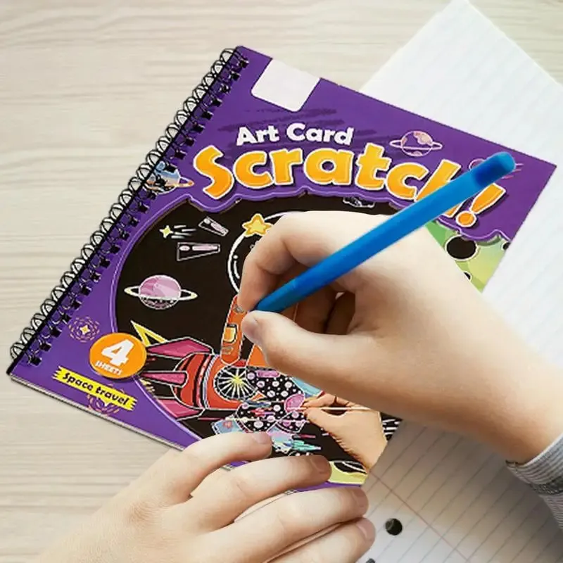 Creative Rainbow Scratch Art Kit for Kids - Fun Doodle & Drawing Set