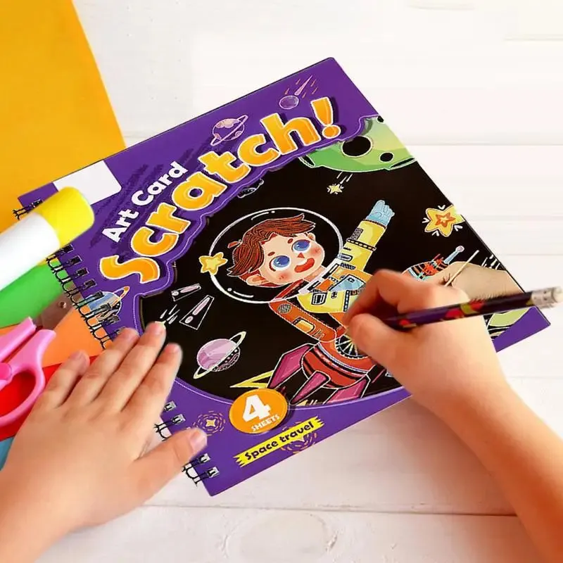 Creative Rainbow Scratch Art Kit for Kids - Fun Doodle & Drawing Set