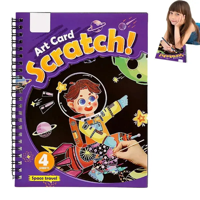 Creative Rainbow Scratch Art Kit for Kids - Fun Doodle & Drawing Set
