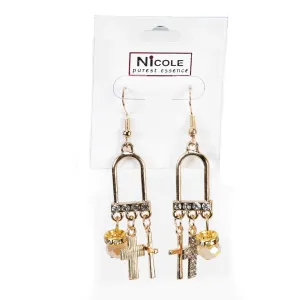 Cross Rhinestone Earring
