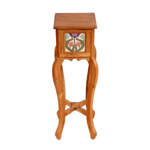 Curved Leg Tiled End Table