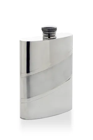 Diagonal Satin Hip Flask (SF573 EP)