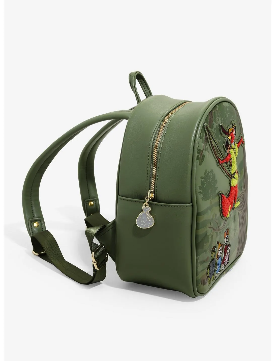 Disney Mini Backpack Robin Hood Forest Embroidered Loungefly