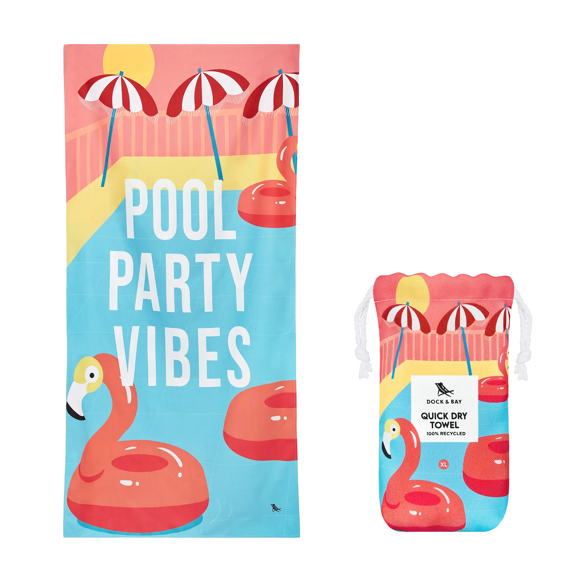 Dock & Bay Quick Dry Towel: Pool Party Vibes