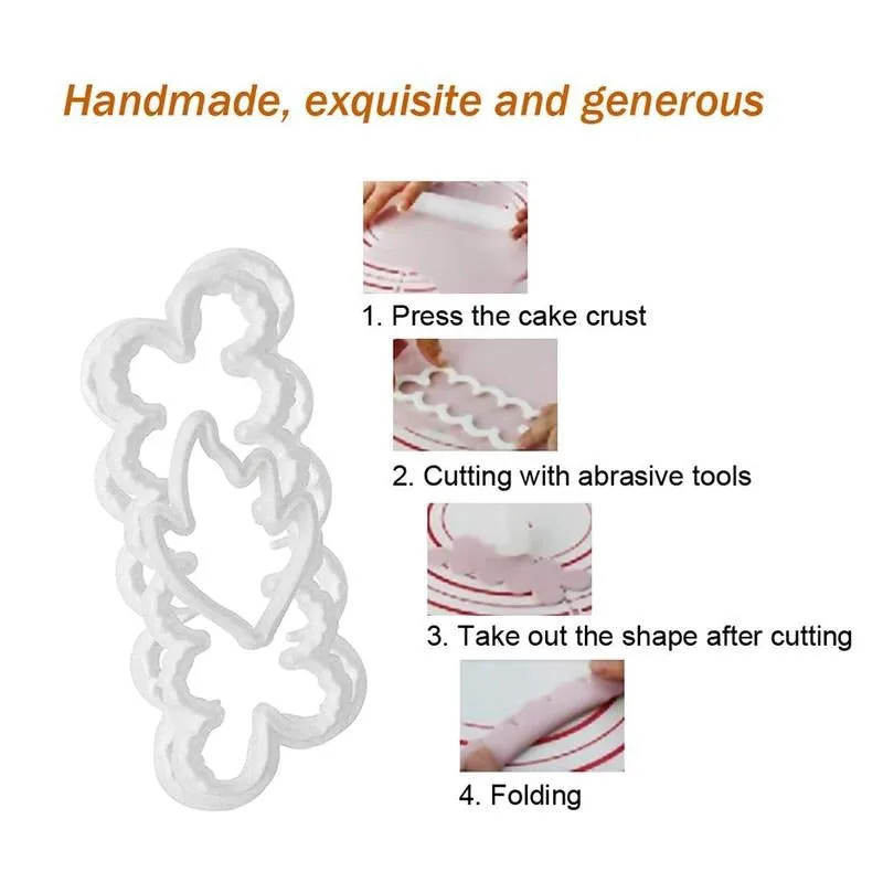 Easy Rose Flower Fondant Cutter 3Pcs Set