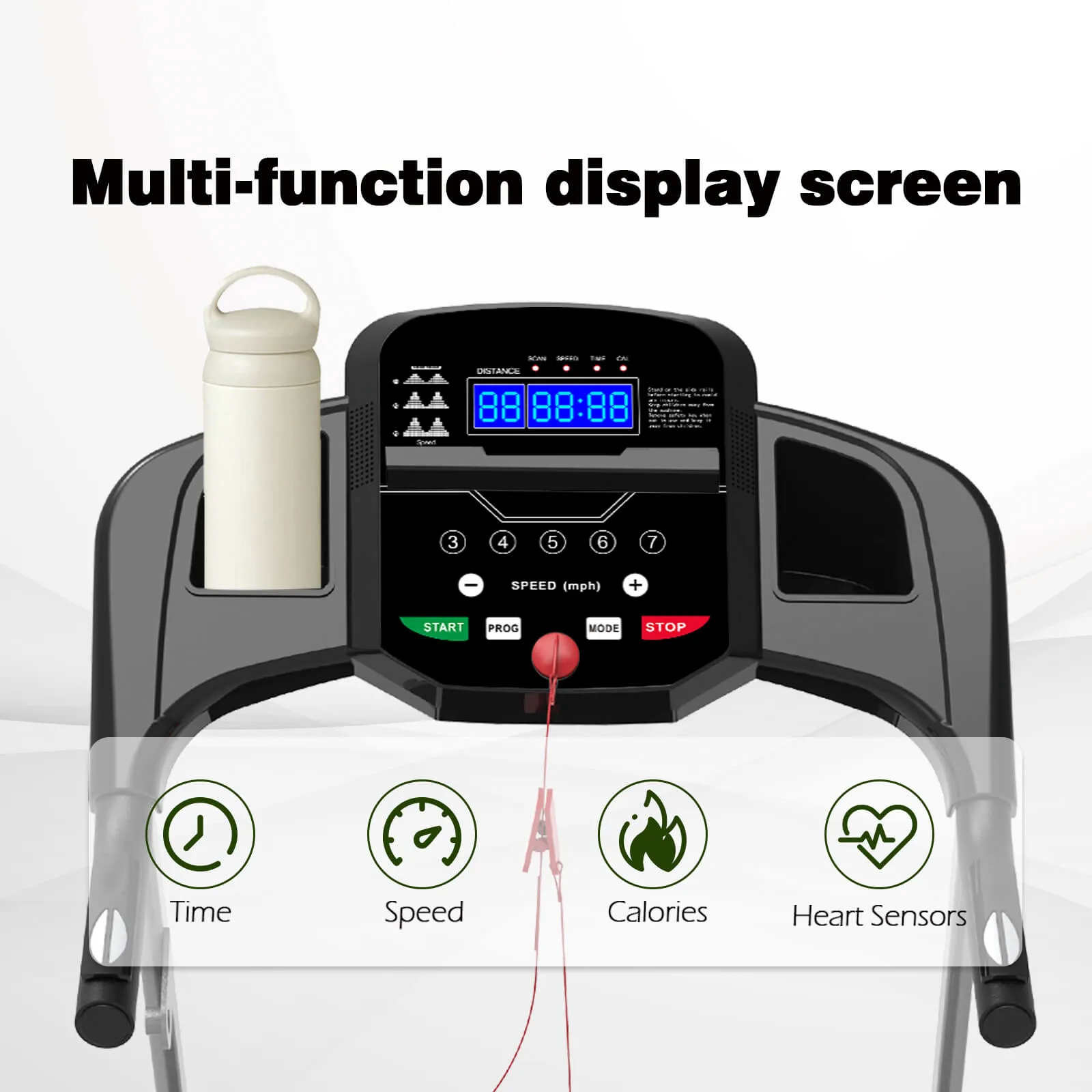 Electric Motorized Running Machine Folding Treadmill Fitness Workout Jogging Walking Easily Install