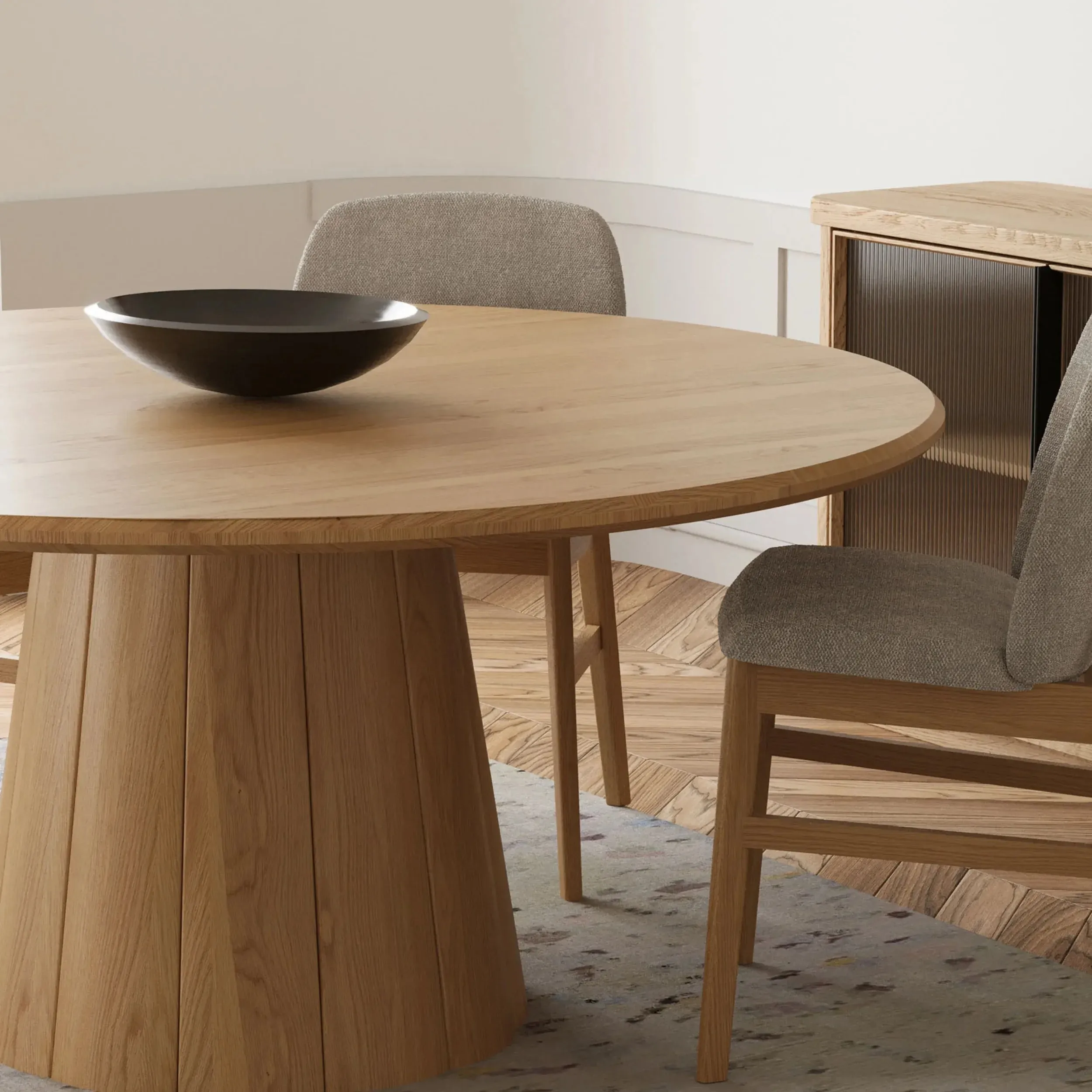 Elliot Round Dining Table 160cm - Oak