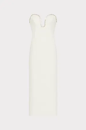 Emelia Boucle Strapless Midi Dress