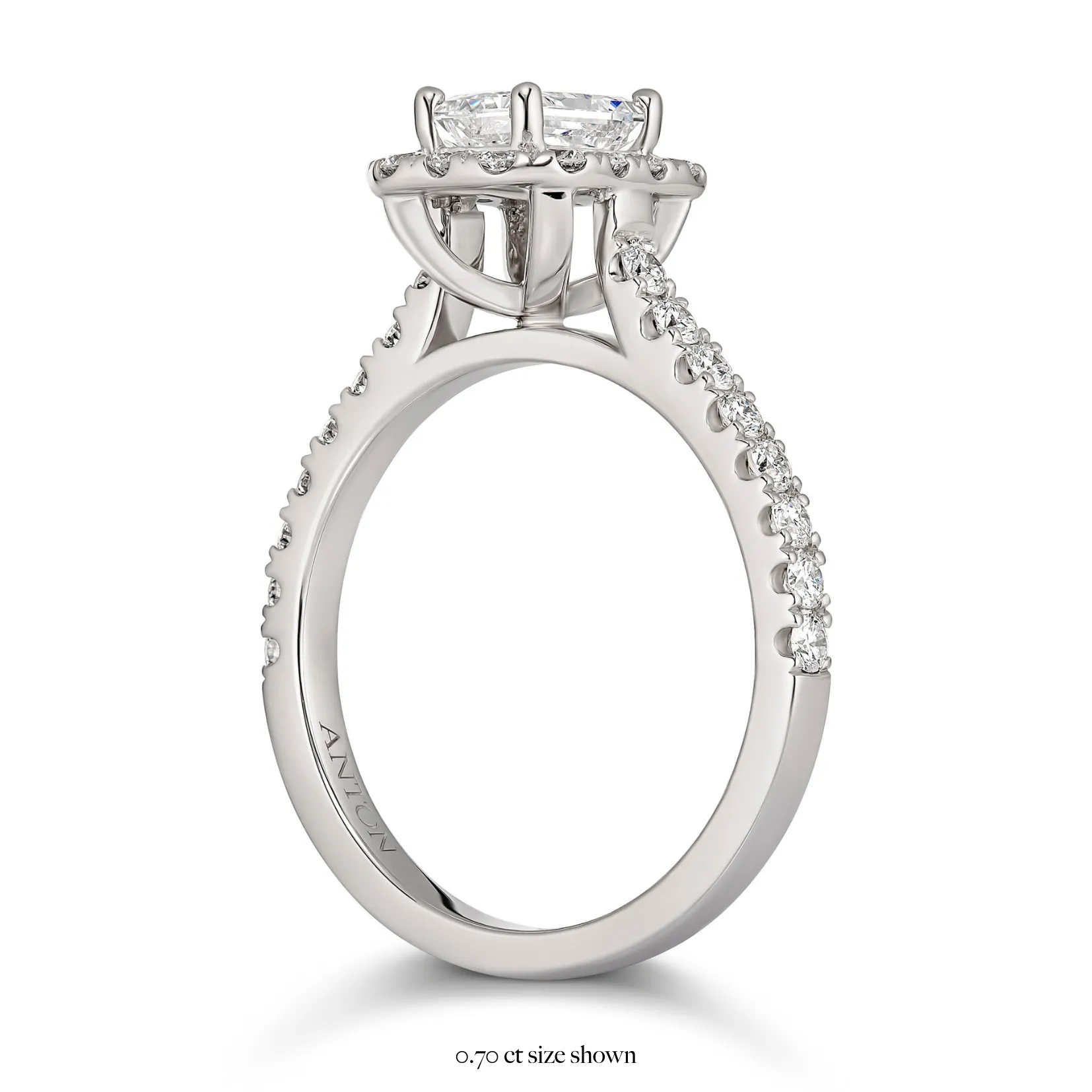 Endless Minelli May Radiant Cut Diamond Engagement Ring | 18K White Gold