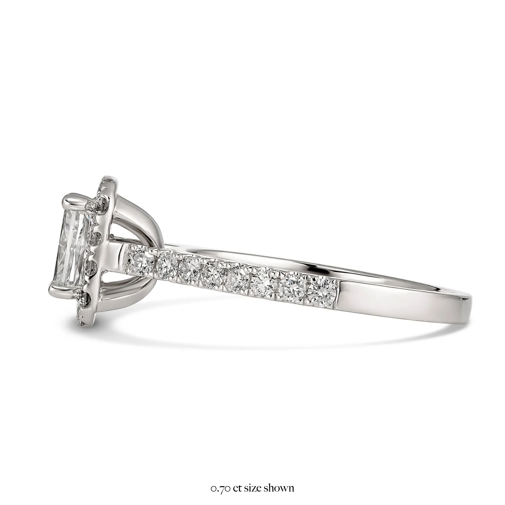 Endless Minelli May Radiant Cut Diamond Engagement Ring | 18K White Gold