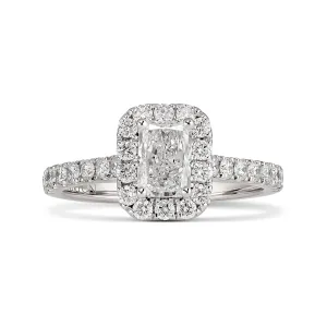 Endless Minelli May Radiant Cut Diamond Engagement Ring | 18K White Gold