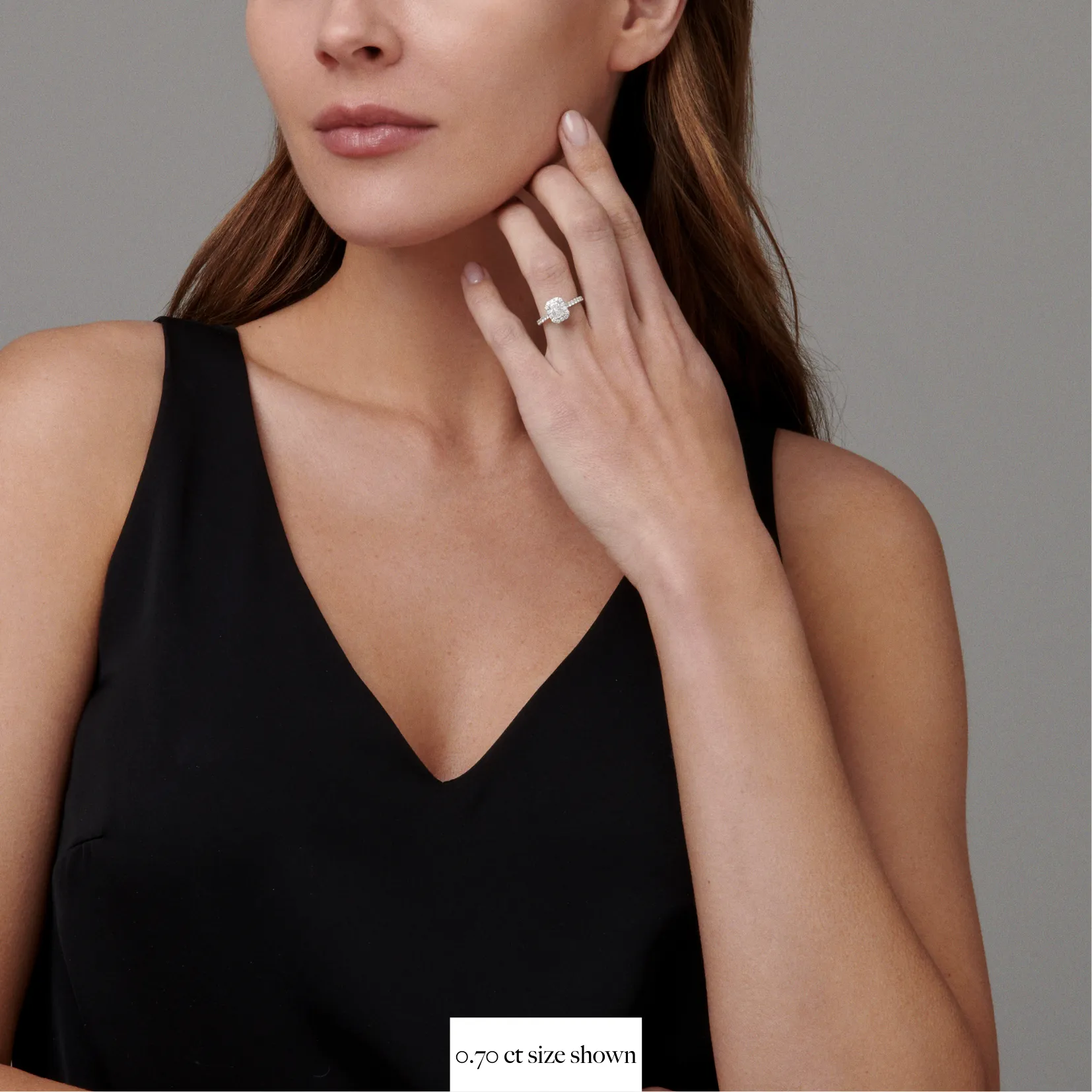 Endless Minelli May Radiant Cut Diamond Engagement Ring | 18K White Gold