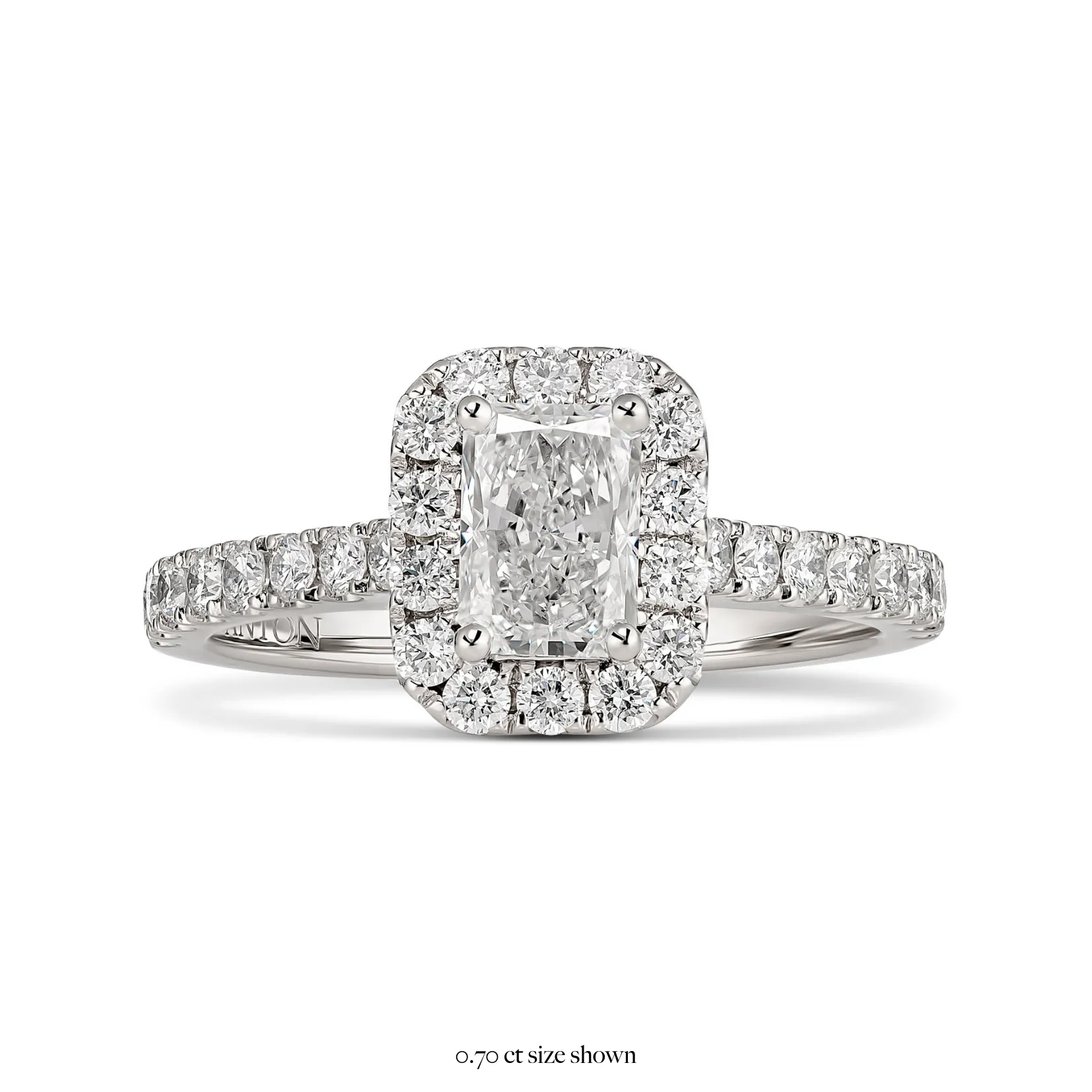 Endless Minelli May Radiant Cut Diamond Engagement Ring | 18K White Gold