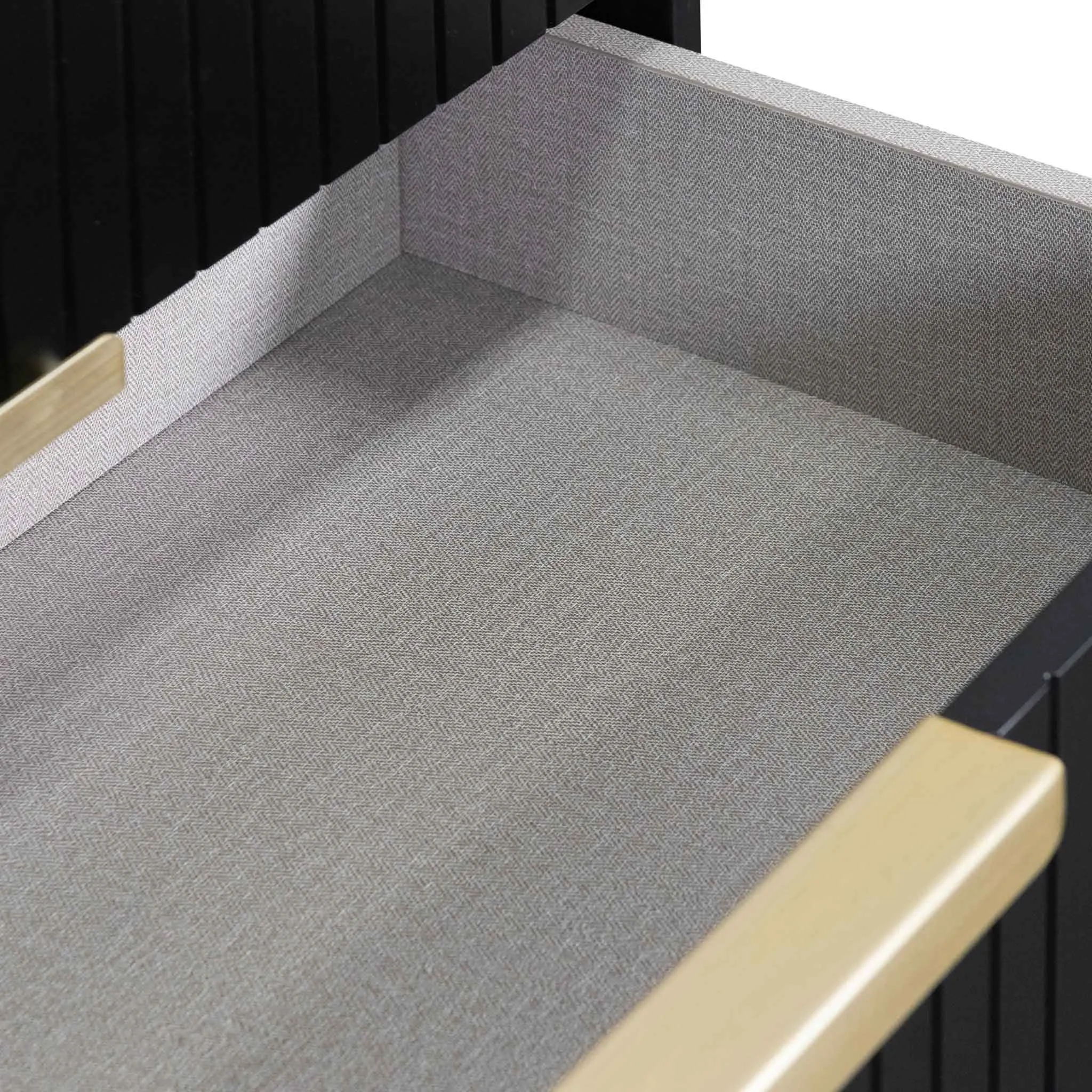 Erwin 1.8m Matte Black TV Entertainment Unit - Brass Legs and Handle