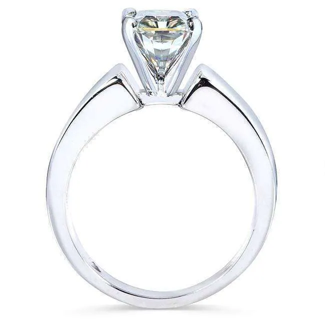 Extra Wide Ring - Radiant Brilliant 2.7ct Moissanite