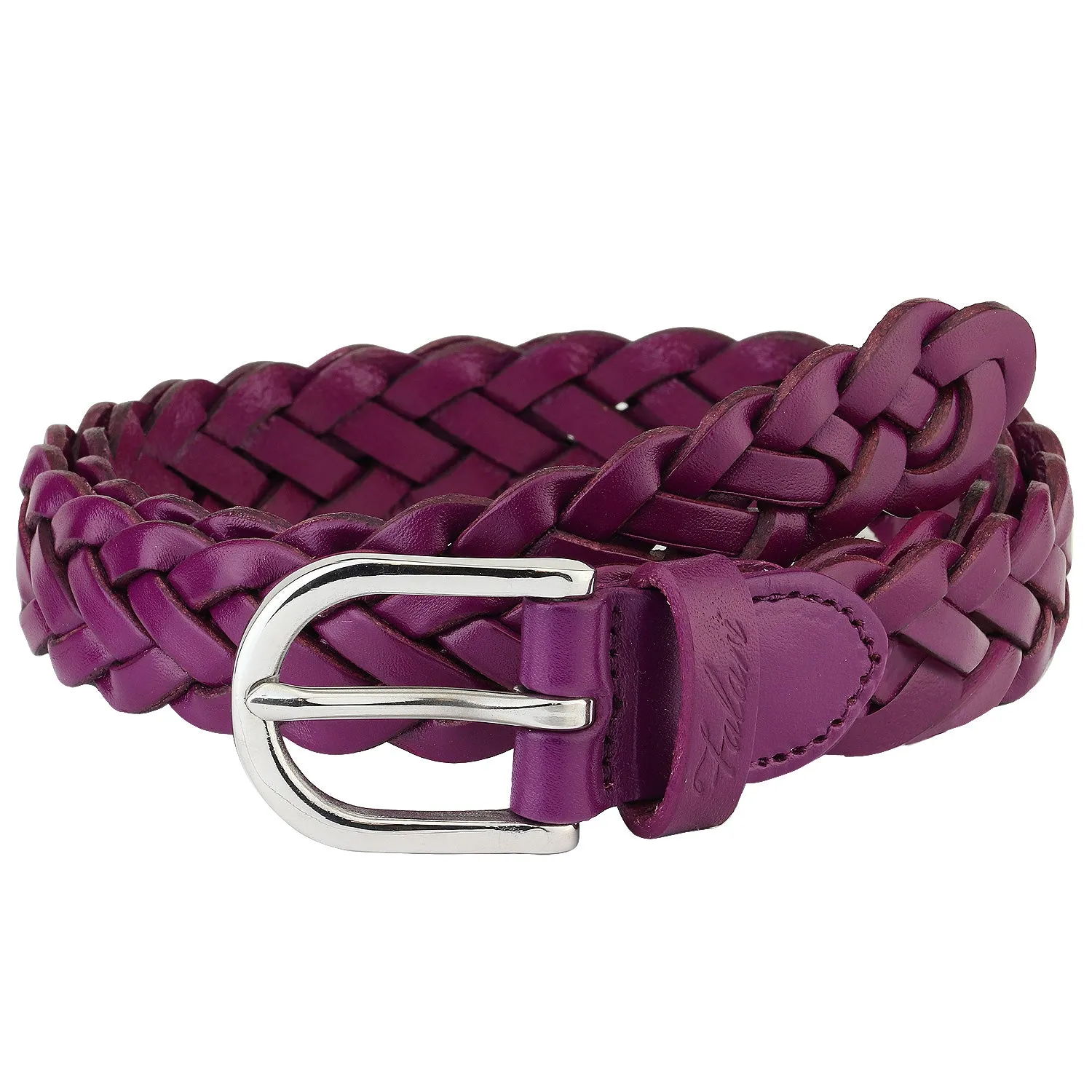 Falari Women's Leather Braided Belt 6007