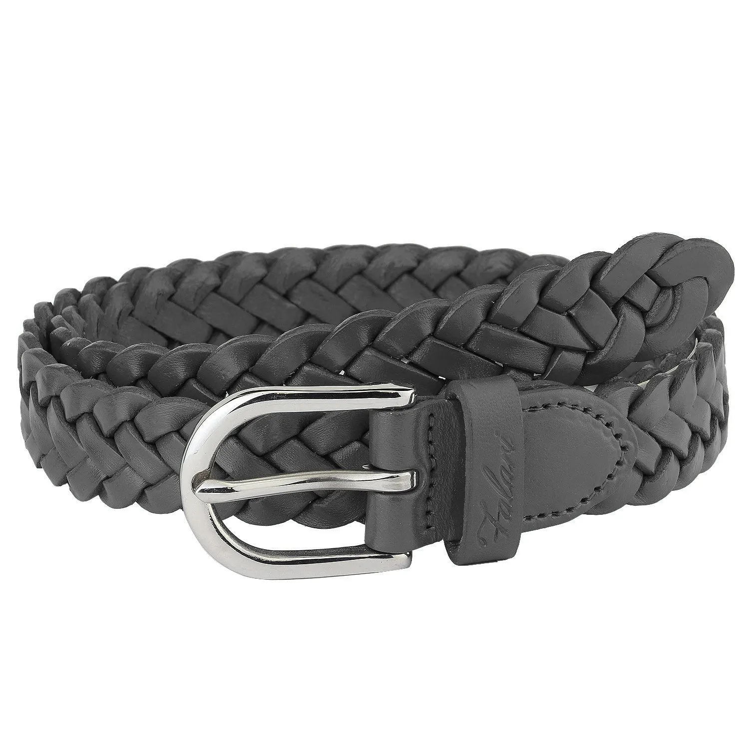 Falari Women's Leather Braided Belt 6007