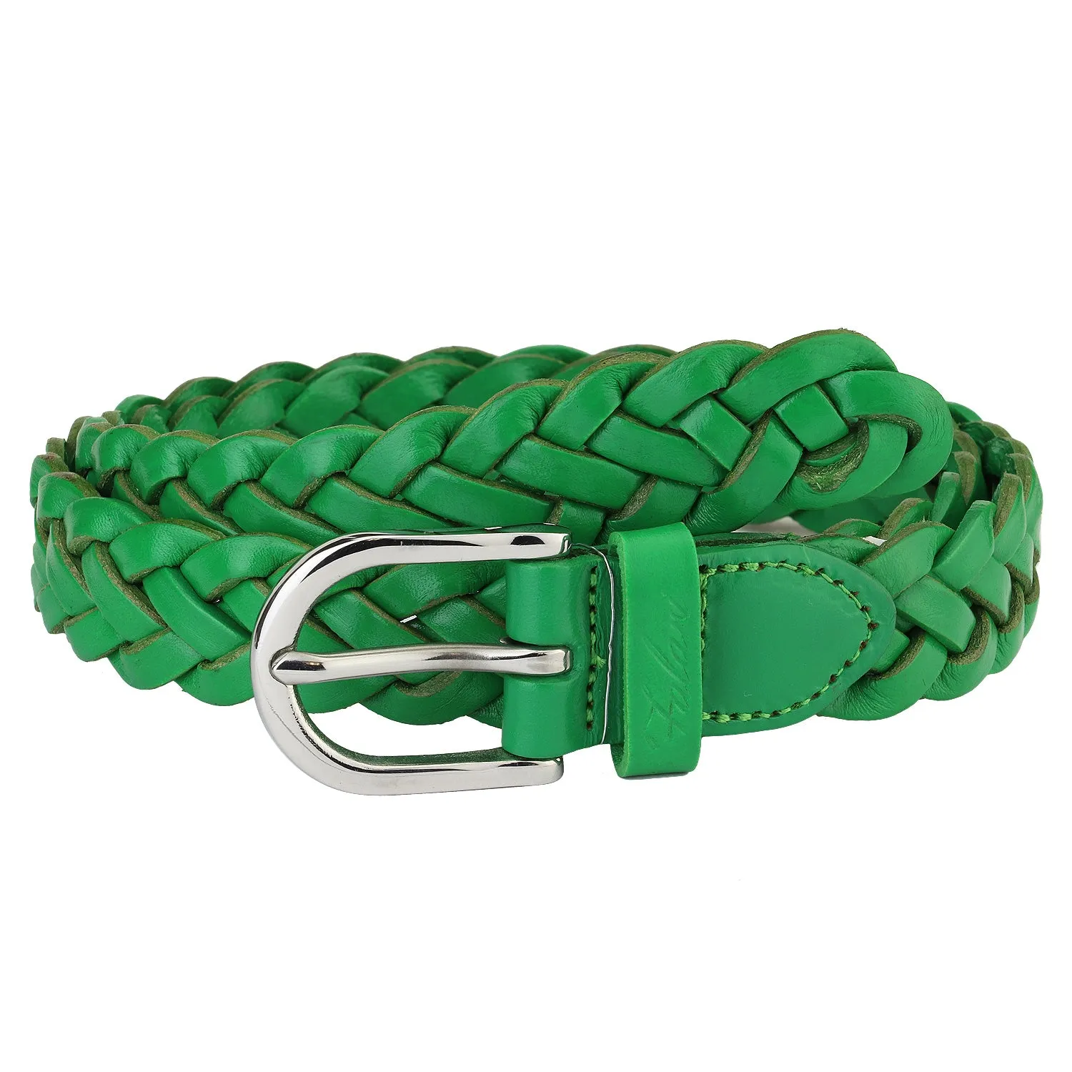 Falari Women's Leather Braided Belt 6007